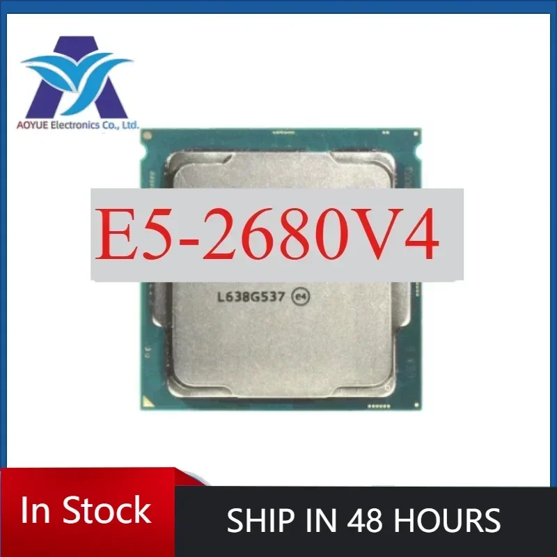 1pcs/lot Perfect test E5-2680V4 E5 2680V4 CPU 2.40GHz 14-Core 35M 14NM  FCLGA2011-3 TPD 120W