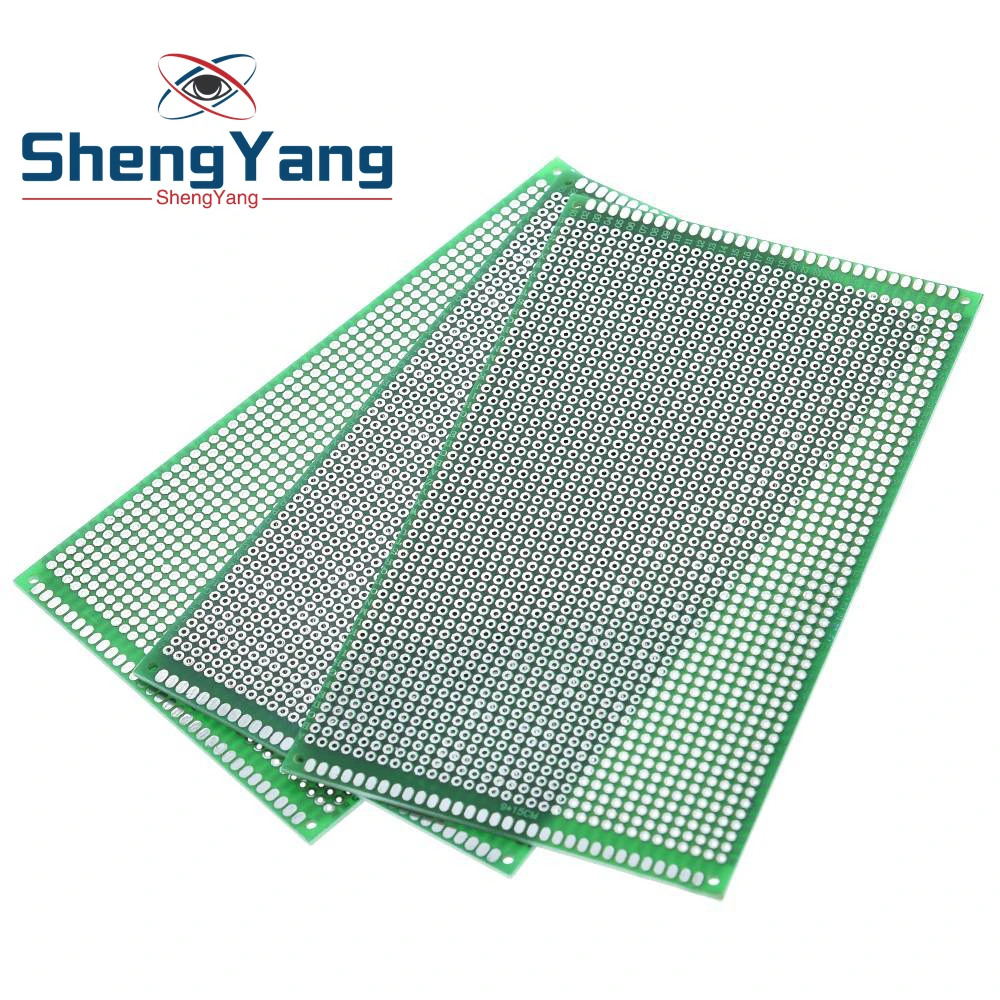 TZT 1/3/5PCS 9x15 cm PROTOTYPE plate 2 layer 9*15CM panel Universal Board double side 2.54MM Green for TZT Electronic Components
