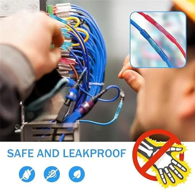 DT17 Heat Shrink Wire Connectors Kit, Insulated Spade Connectors for Marine, Rings Forks Spade Butt Splices, 720pcs Waterproof