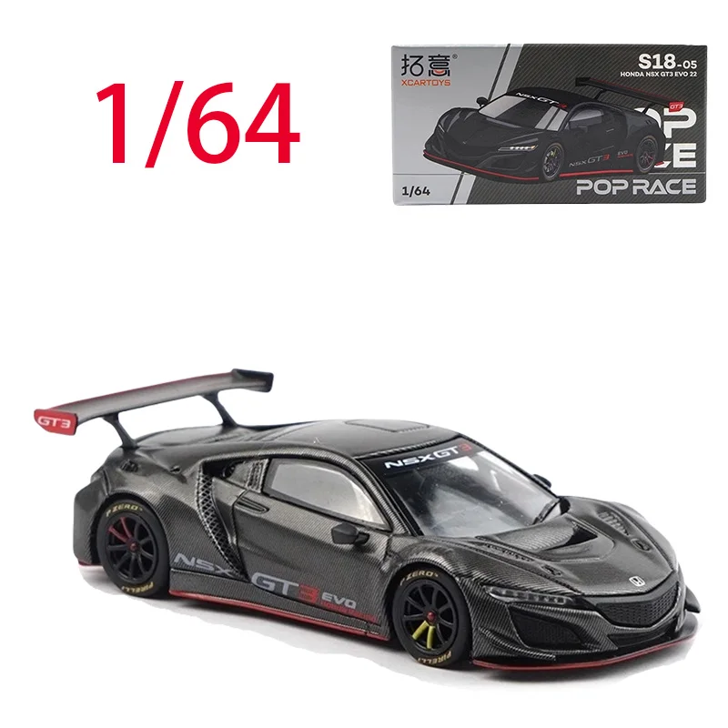 

POPRACE Diecast 1/64 Scale Honda Alloy Car Model Honda NSX GT3 EVO22 Play Vehicles Toys for Boys Original Box Collection