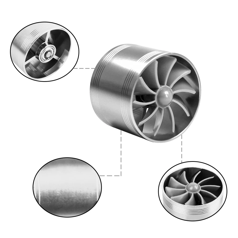 Turbin Mobil Supercharger Turbo Reparasi Turbonator Asupan Udara Mobil Kipas Tunggal Supercharger Kit Penghemat Gas Suku Cadang Pengganti Otomatis