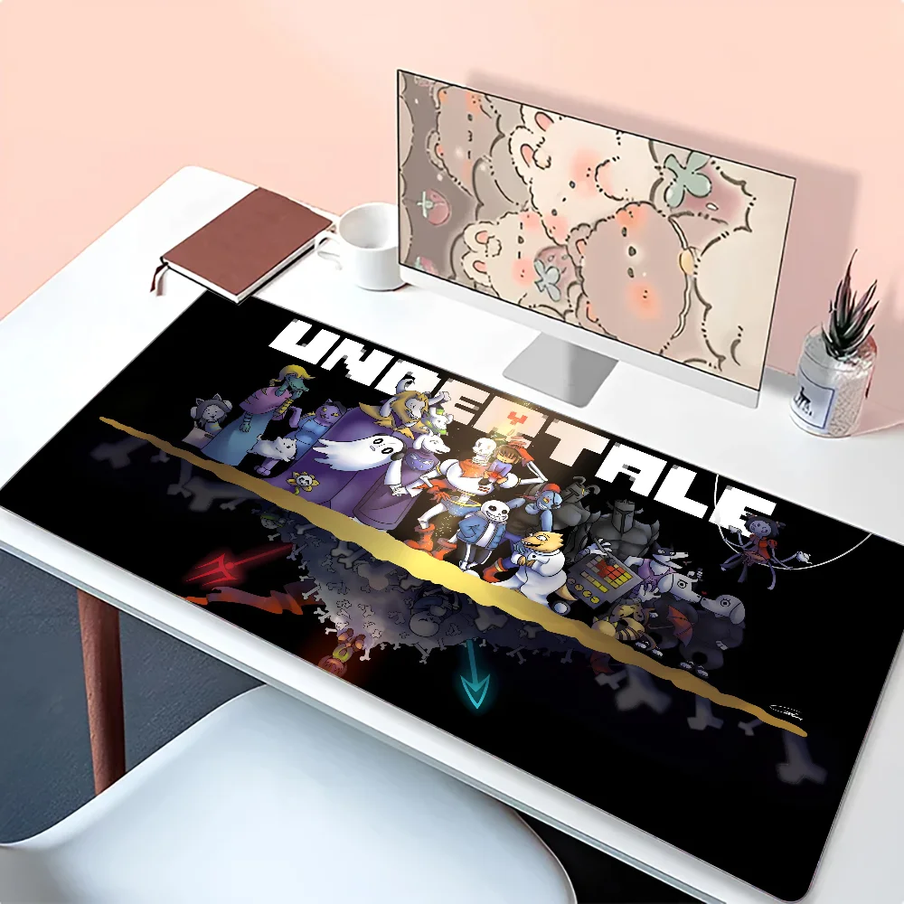 귀여운 인기 만화 U-UNDERTALE 미끄럼 방지 마우스 패드, 사무실 컴퓨터 노트북 E 스포츠 게임 데스크 매트 XXL 키보드에 적합, 1 개