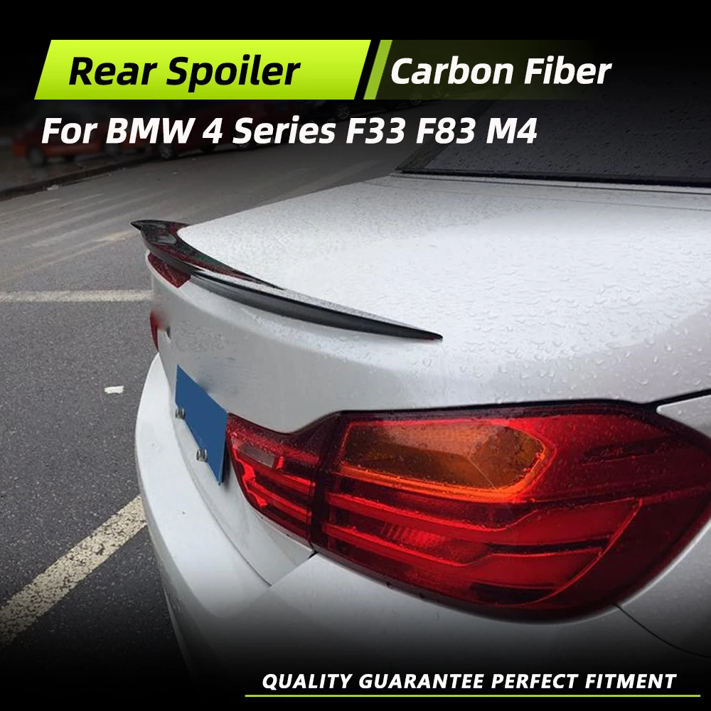 

Car Rear Trunk Racing Spoiler Boot Lip Wing for BMW 4 Series F33 Convertible F83 M4 2014 - 2018 Car Rear Body Kits Carbon Fiber