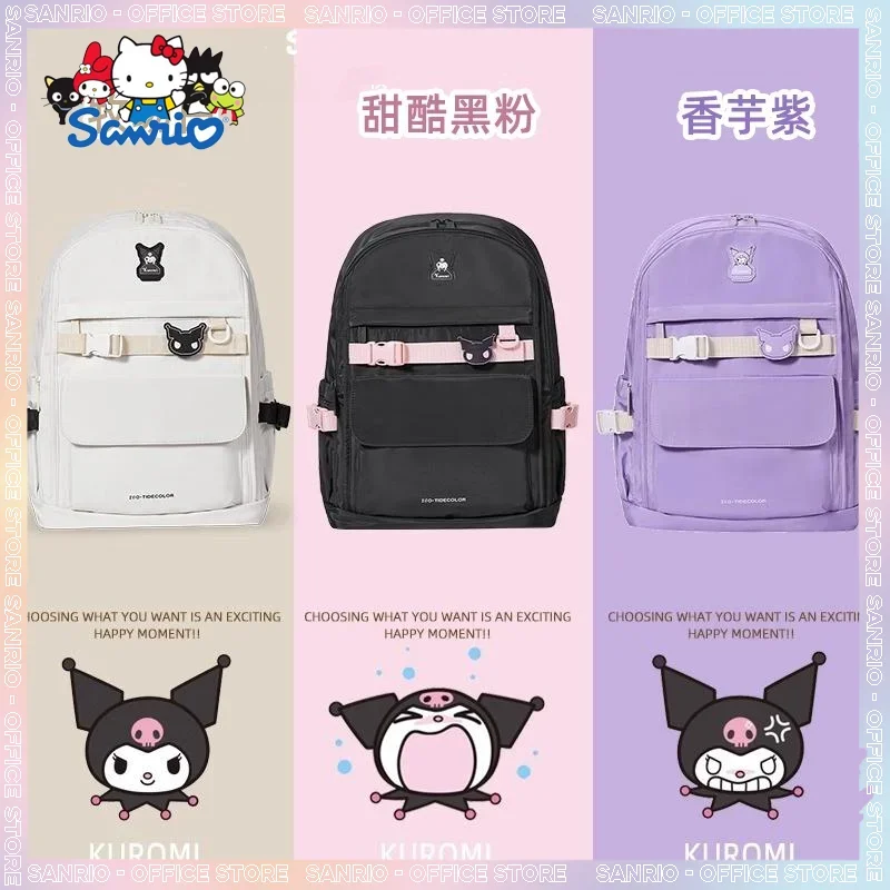 Kawaii Dolls Toys Sanrio Backpack Retro Travel Bag Shoulders Bag Anime Cartoon Kuromi Cinnamoroll Sanrio Student Schoolbag Gift