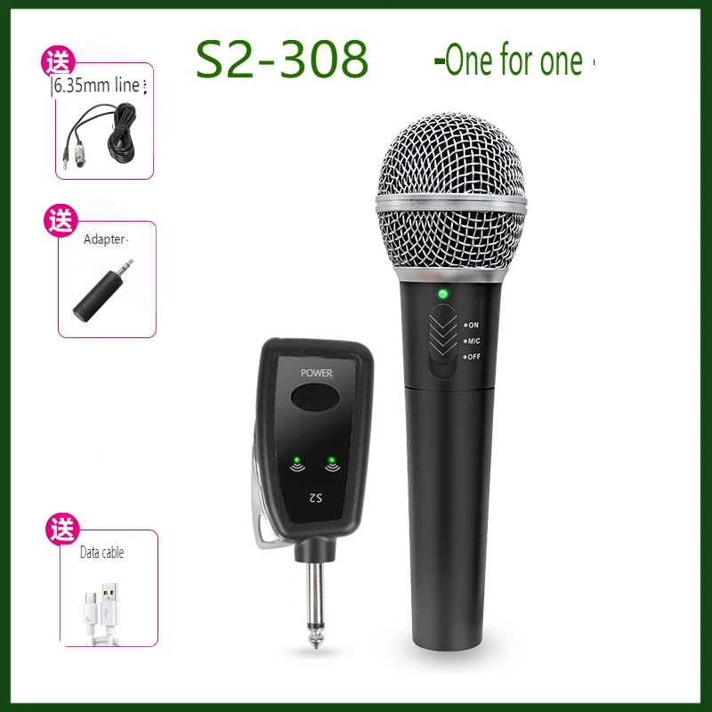 تصدير التجارة الخارجية ميكروفون سلكي ولاسلكي ثنائي الغرض S2-308 ميكروفون مؤتمر منزلي خطاب الغناء الكمبيوتر