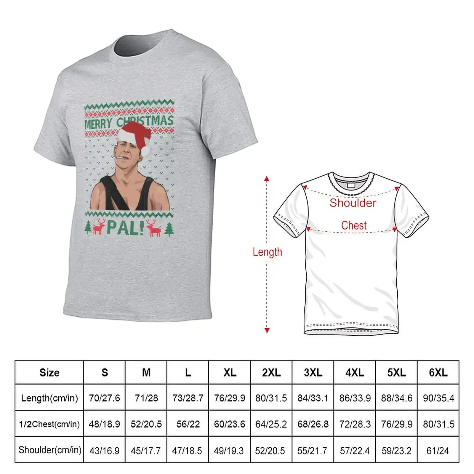 Die Hard Funny Christmas Jumper T-Shirt oversized vintage Short sleeve tee t shirt for men