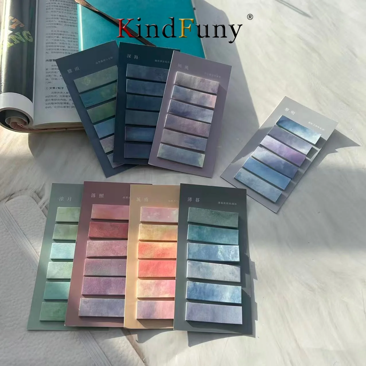 120 Sheets Self-Adhesive Sticky Notes Cute Index Memo Pad Bookmark Annotation Books Page Marker Stationery Supplies