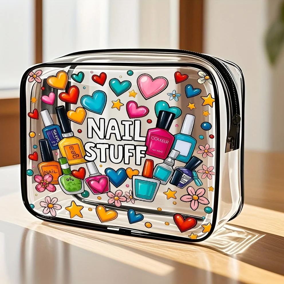 

Transparent Zipper Tote - Heavy-Duty Travel Storage Pouch with Zipper Closure, Suitable for Cosmetics, Toiletries, Or Medicine -