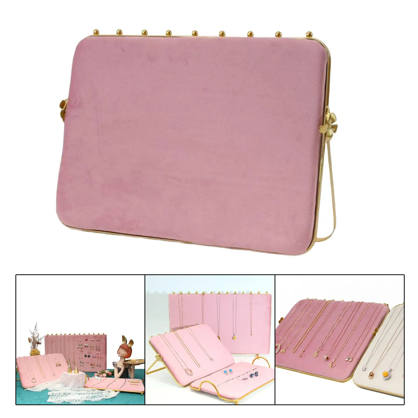 

Modern Metal Earring Display Stand Shops for Women Necklace Display Holder Stand Display Board for Bracelets Rack Organizer