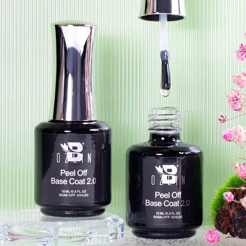 BOZLIN 2 IN 1 Peel Off Base Coat Acrylic No-acid Primer Nail Art Soak Off Gel Nail Polish For Nail Art Design Remove Base Coat