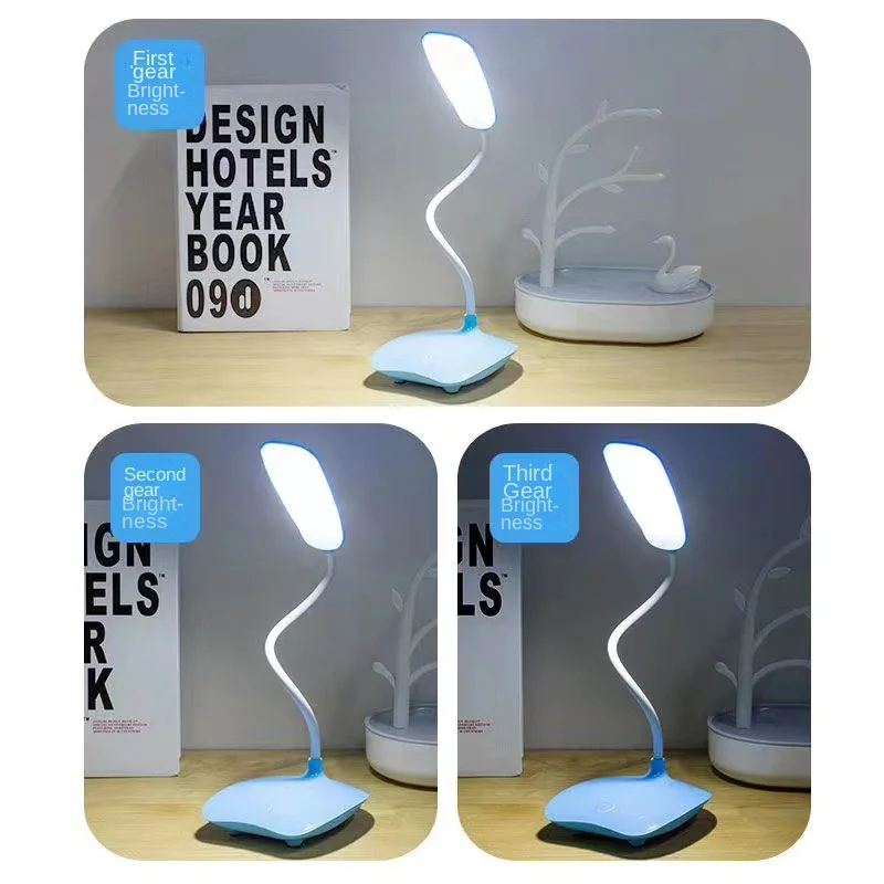 Lámpara LED De Escritorio, Iluminación Recargable Por USB, Protección Ocular, Luz Nocturna Para Habitación, Mesita De Noche,