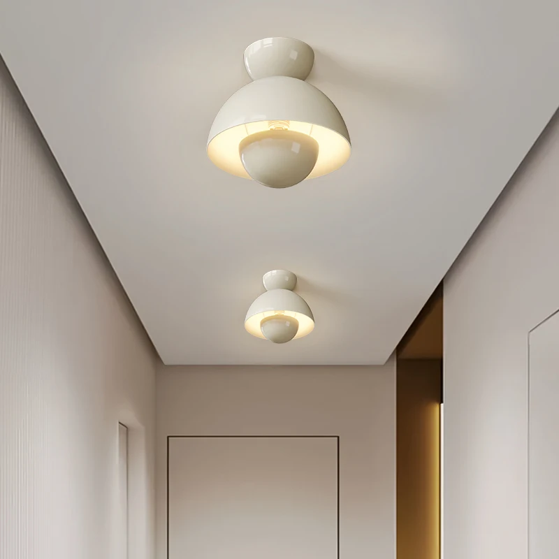 Lampada da soffitto a forma di ciotola bianco sporco soffitto camera da letto soggiorno lampada da soffitto stile crema illuminazione semplice lampade Decorative