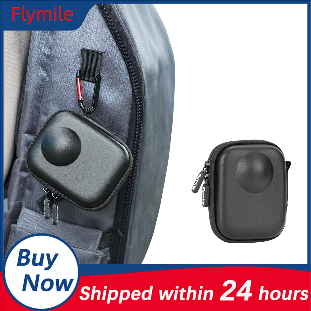 حقيبة صغيرة متينة لـ DJI Osmo 360، حقيبة تخزين PU، حقيبة يد مقاومة للغبار مع حلقة تسلق/حلقة على شكل حرف D، ملحقات قفص الكاميرا المتوافقة