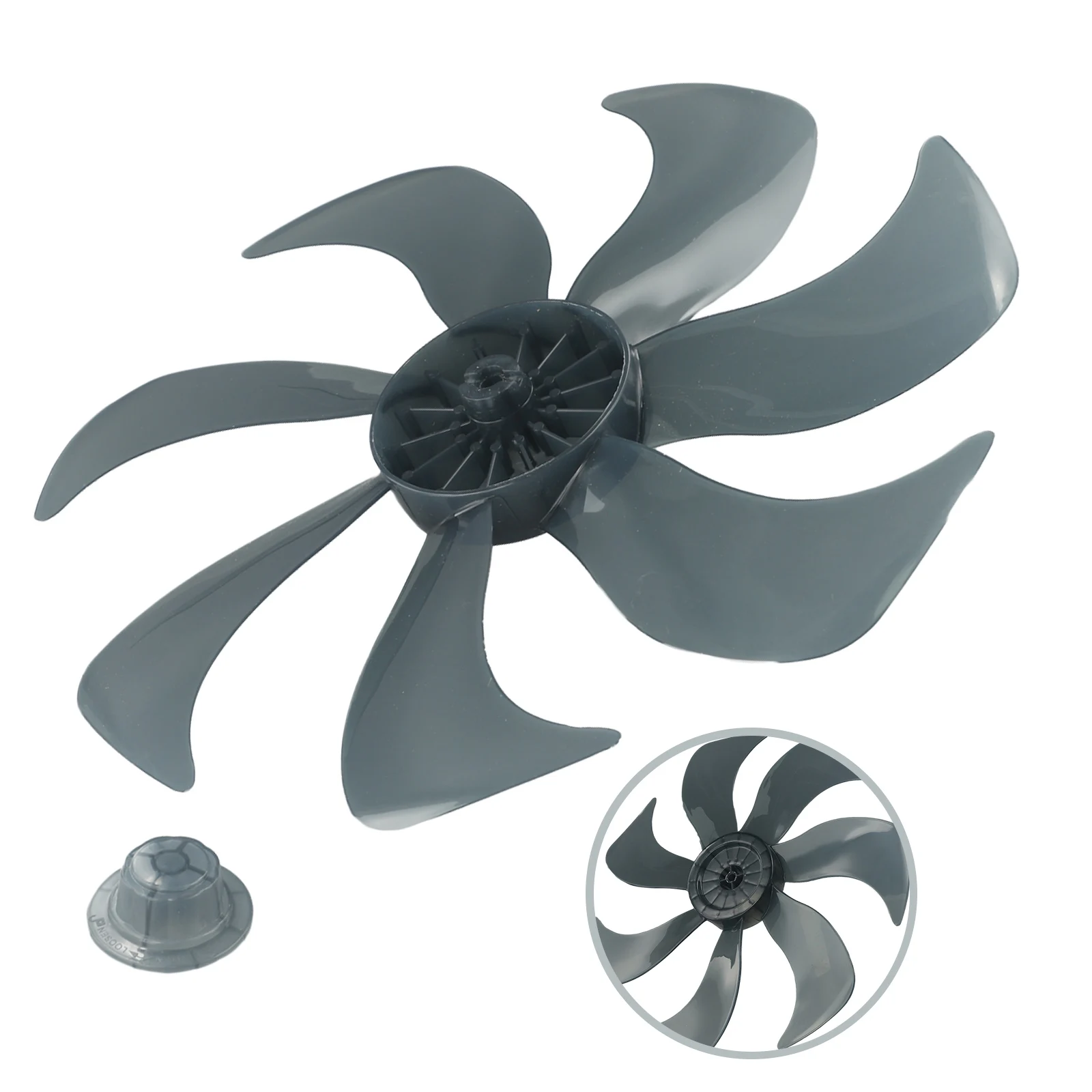 Fan Blade Replacement 14 Inch Floor Fan Blade Household Fan Blade Lightweight Nut Cover Included Solid Plastic Household Use