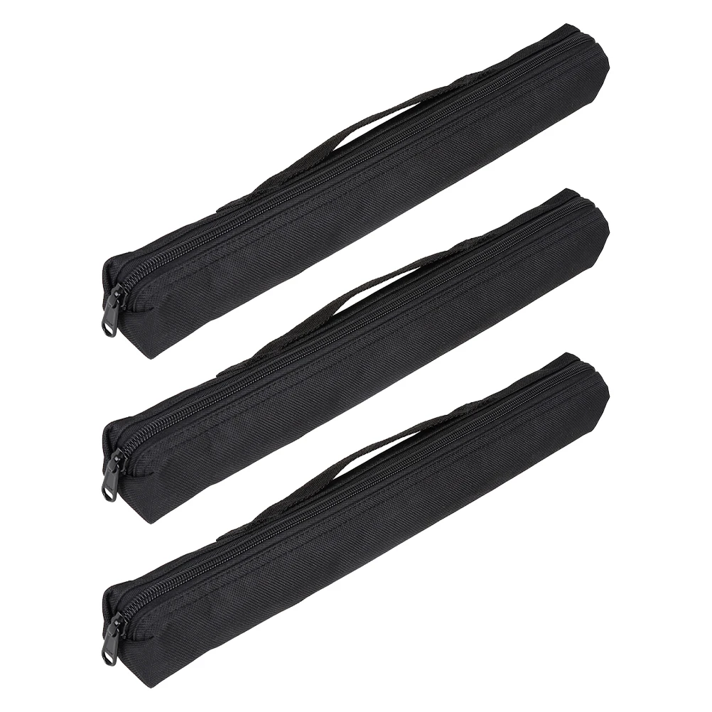 

3pcs Black Oxford Flute Bag Recorder Storage Case Waterproof Portable Saxophone Bag Padded Protection Sturdy Handle Durable