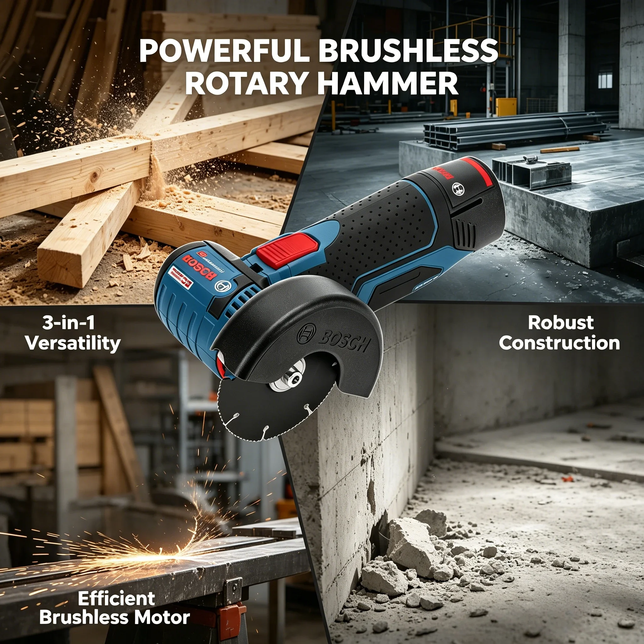 Bosch GWS 12V-76 12V Brushless Angle Grinder 76mm Cordless Lithium-Ion Grinder Professional