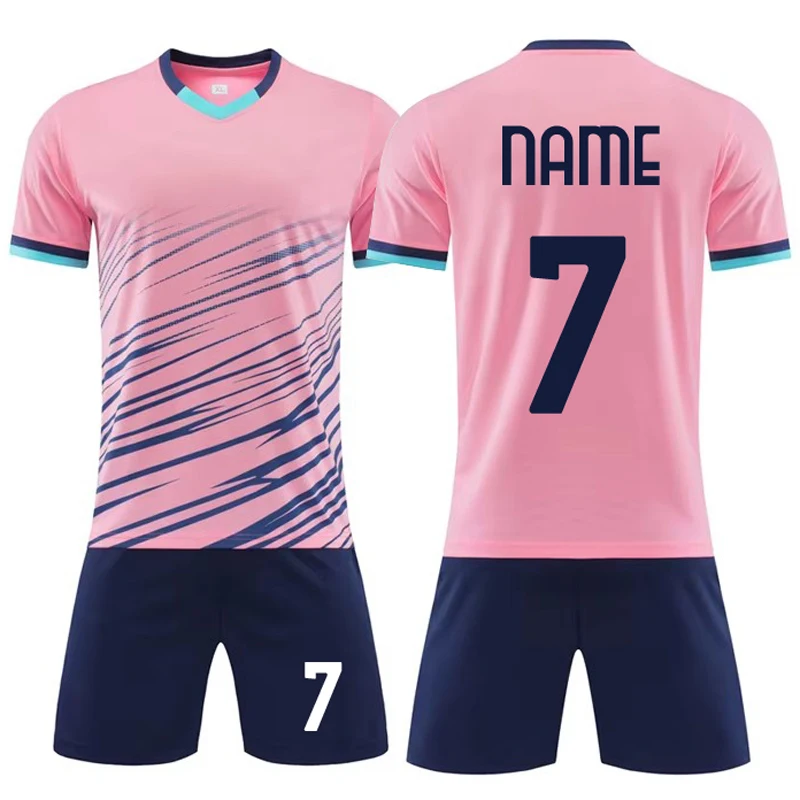 Customize Men Boys Football Jerseys Sets Uniforms Women Girls Soccer Jersey Tracksuit athlete Play Ball Sportswear Kits 3XS-4XL