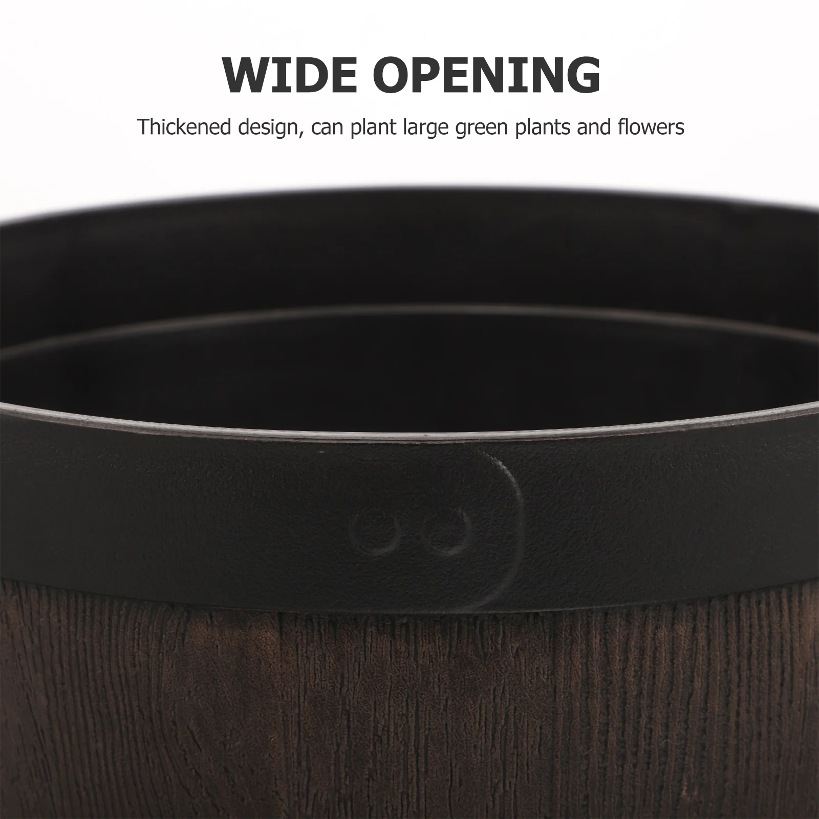 

Large Barrel Planter Plastic Flower Pot Garden Vegetable Growing Container Outdoor Patio Planter Garden Supply