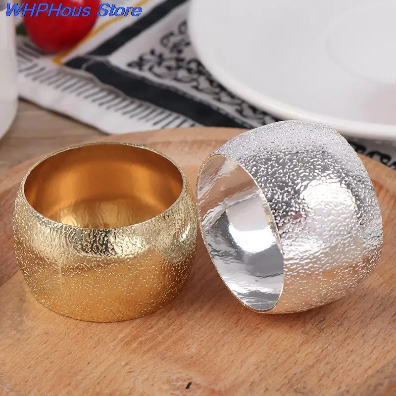 Wedding Napkin Rings Table Decoration Hotel Room Golden Ring Napkin Buckle Western Restaurant Metal Napkin Circle Cloth Ring