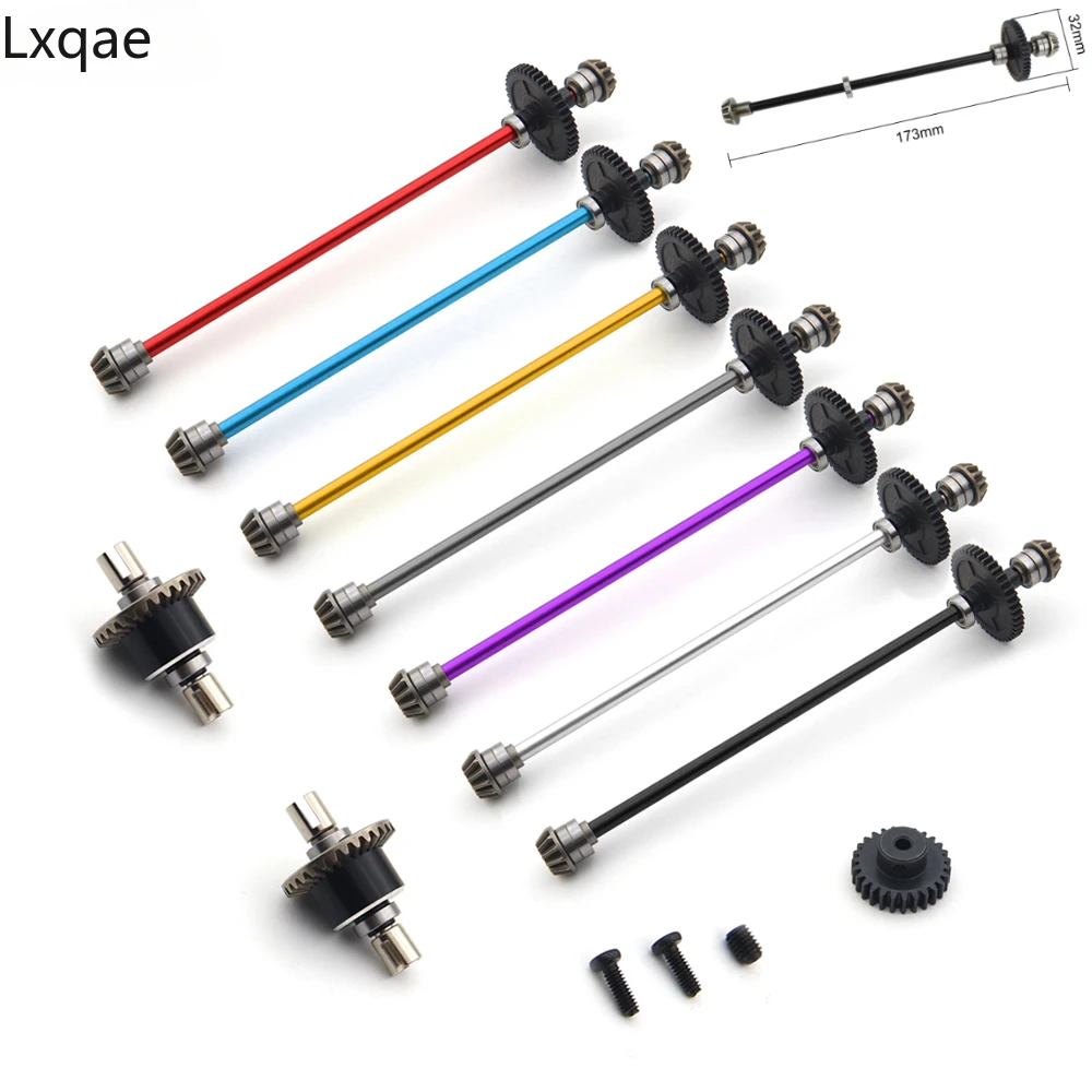 

Metal Upgrade 27T Motor Gear Central Drive Shaft Assembly For WLtoys 1/14 144010 144001 144002 RC Car Parts
