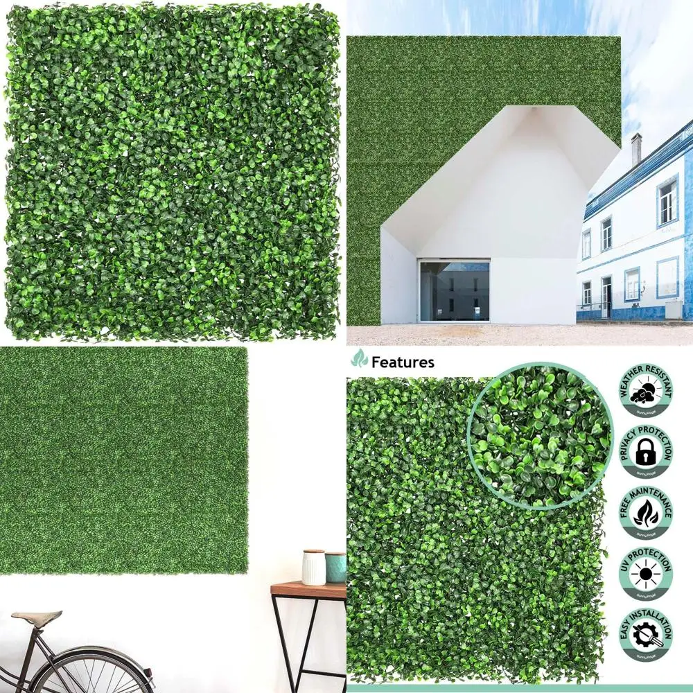 

Искусственные панели из самшита 20x20 для декора зеленых стен, живой изгороди, для использования в помещении или на улице