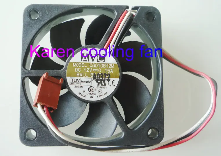 

AVC 6010 12V 0.15A C6010B12M 60 * 60 * 10MM 6CM three-wire Dual Ball Bearing Fan CPU