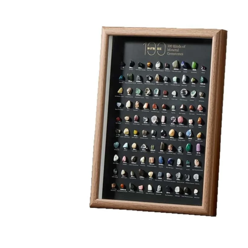 100 قطعة مجموعة العينات المعدنية بلورات طبيعية وأحجار الشفاء مصقولة متعدد الألوان حجر لتزيين المنزل هدية