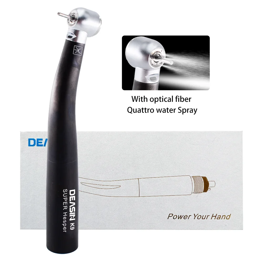 Dent al K9 Fiber Optic Handpiece Torque Head High speed Air Turbine Ceramic Bearing Dentist Tool Compatible with KV Connectors