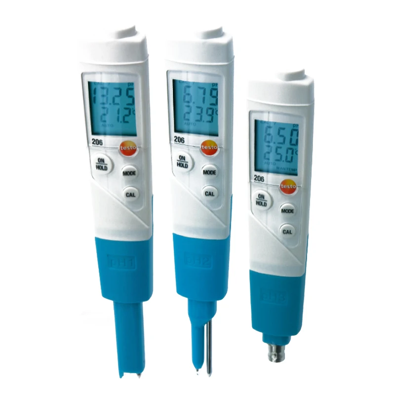 Testo 206-PH2 اختبار مقياس PH أداة التحقيق رئيس للسوائل 0563 2062