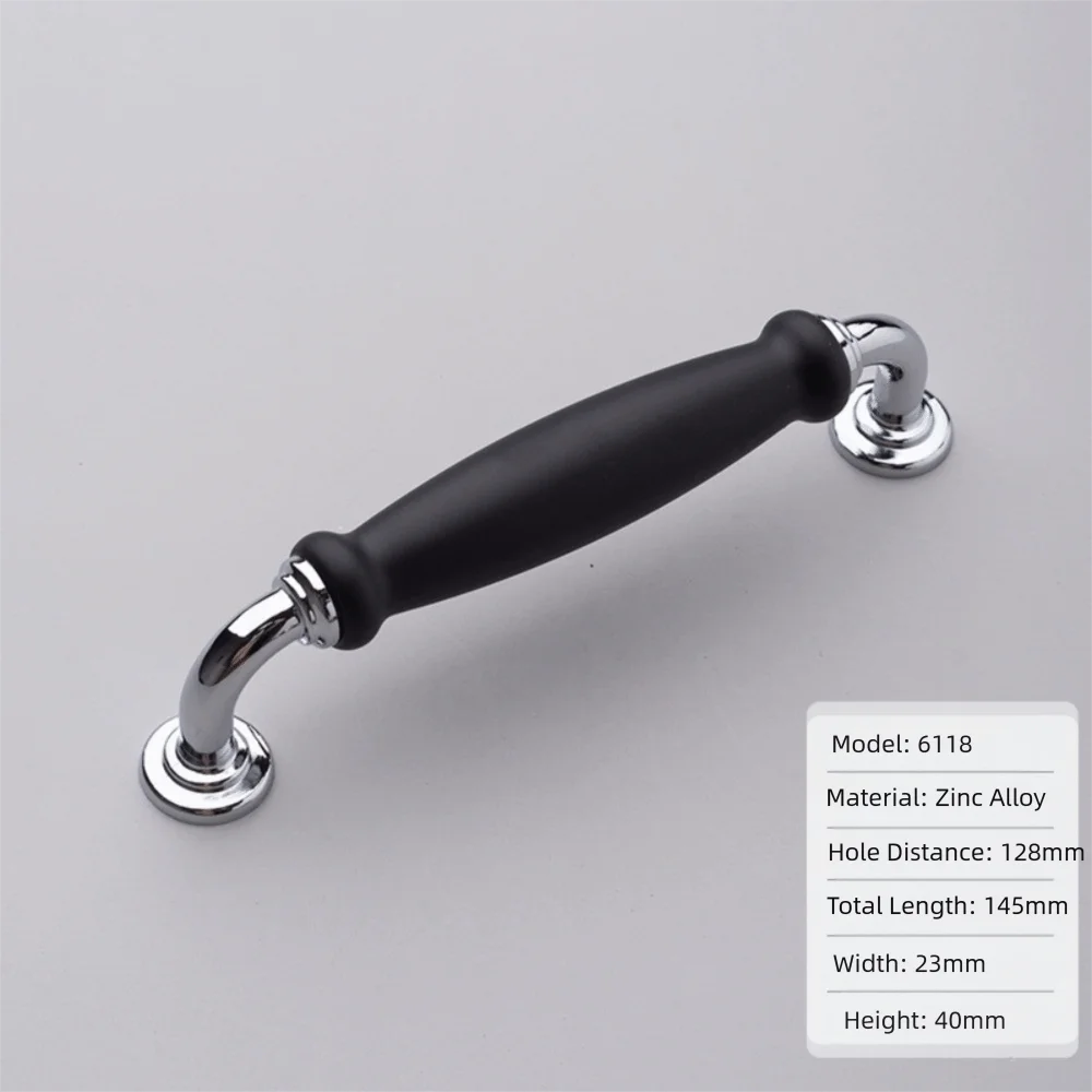Hardware Black Drawer Knob Single Hole Modern Design Cabinet Handle Zinc Alloy Furniture Handle Kitchen Cabinet