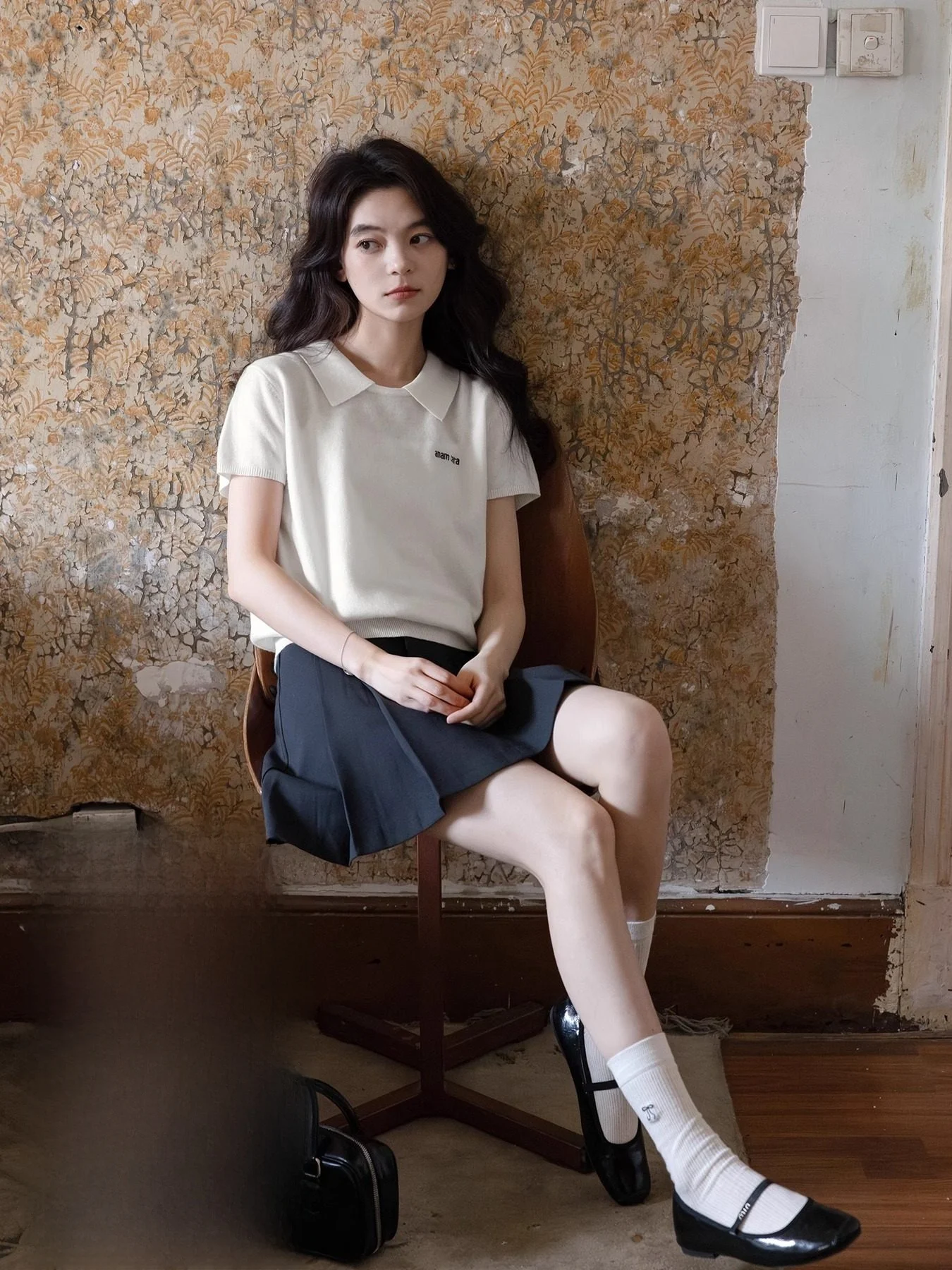 

Женская трикотажная кофта из смесовой шерсти с коротким рукавом, весенний топ Miu Sle, белый, прямого кроя, простой, для повседневной носки, модный