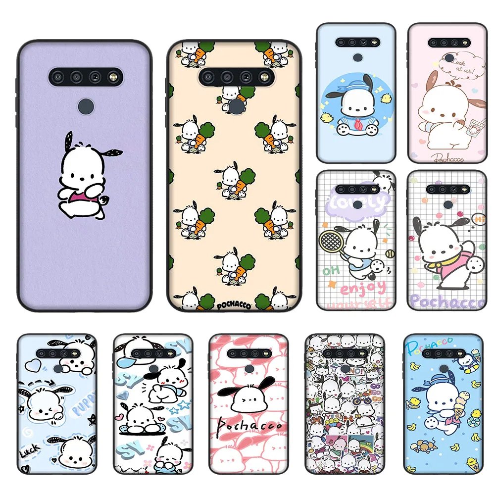 Pochacco Cover for Samsung S24 FE S21 Ultra S23 S22 Plus Black Phone Case