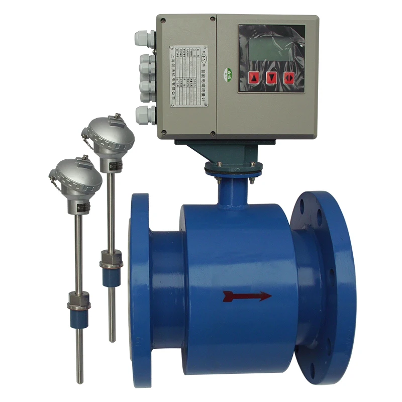 Liquid Heat Energy Measurement Calorimeter With Pt100 Temperature Sensor In-line BTU Electromagnetic Energy Flow Meter For Water