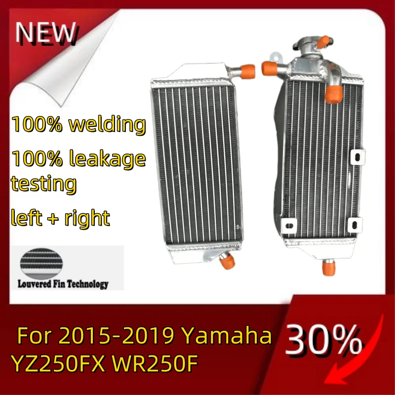 

NEW left + right Aluminum Radiator For 2015-2019 Yamaha YZ250FX WR250F YZ WR 250 FX F Cooler Coolant 2015 2016 2017 2018 2019