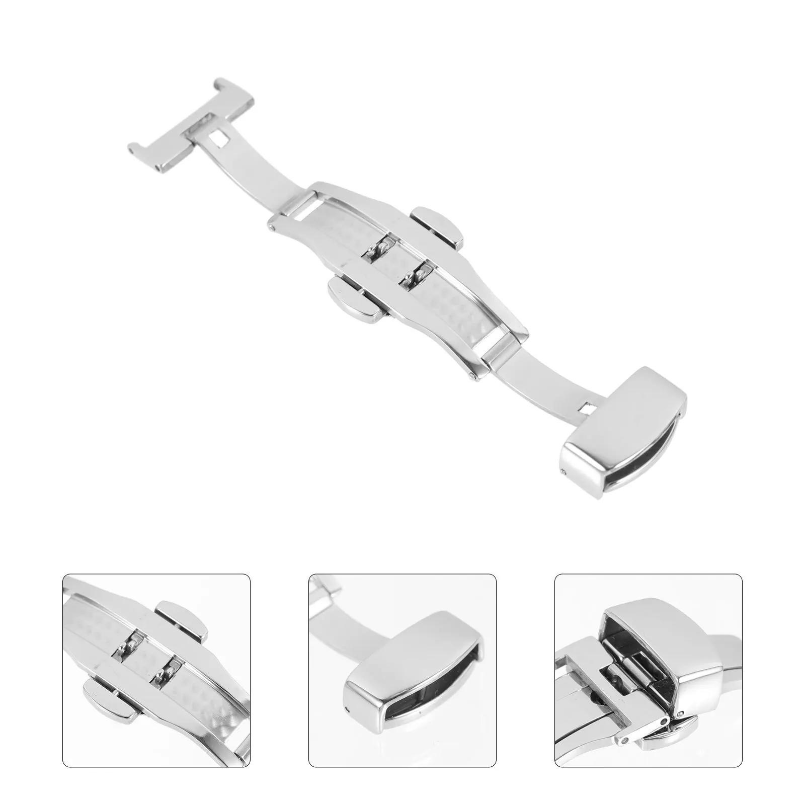 Stainless Steel Watch Clasp Replacement Buckle Watchband Strap Durable Lightweight Universal Design Smooth Professional Watch