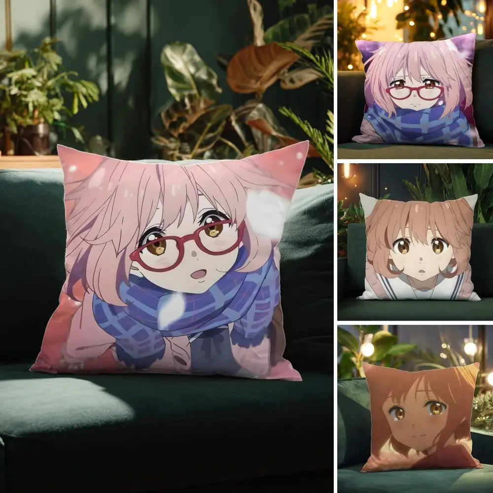 B-Beyond the Boundary Beautiful Girls Pillow Case Pattern Printed Pillowcase for Living Room Sofa Cushion Cover & Bedroom Decor