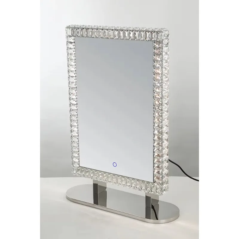 Light Emitting Diode Chrome Crystal Vertical Mirror Makeup