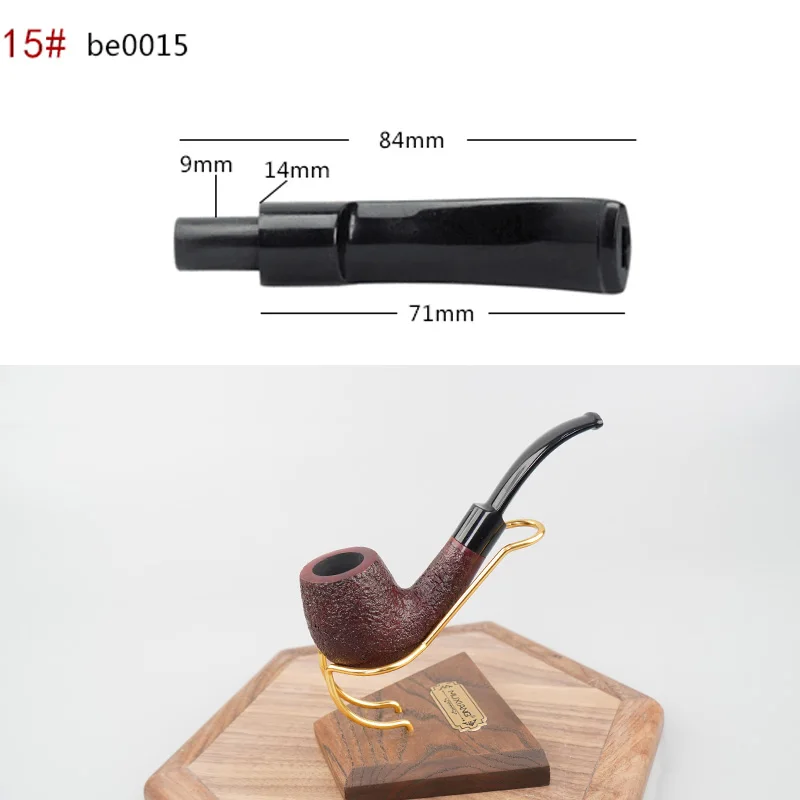 DIY 9MM/3MM Handmade Polished Smoking Pipe Stem Replacement Mouthpiece Acrylic Stem Tobacco Pipe Cigar Holder Smoker Accessories