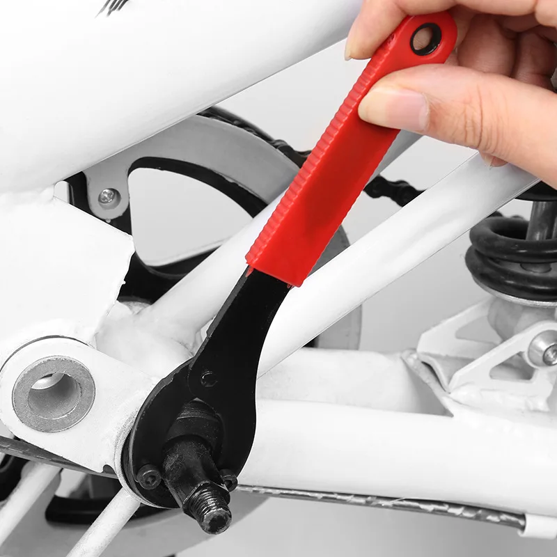 Bicycle Wrench Adjustable Multifunction Metal Ergonomic Grip Eight-character Bike Spanner Installation Removal Repair Tool