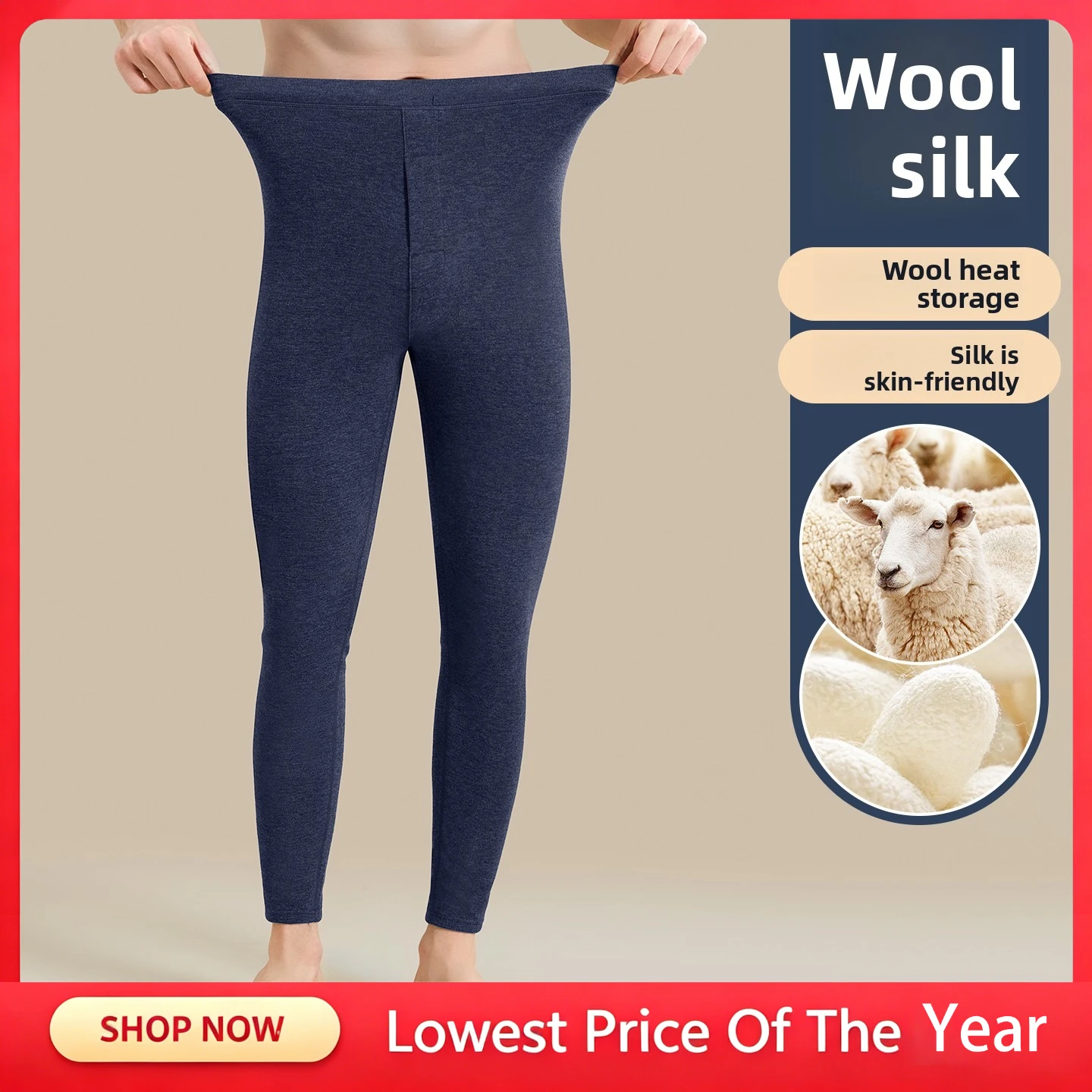 Silkworm Men's Winter Thermal Underwear Fleece Compression Pants Stay Warm and Comfortable During Sports and Running Activities