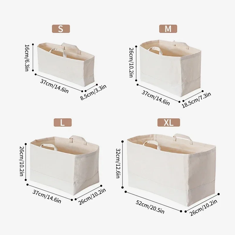 Wardrobe Cotton Linen Clothing Storage Basket Fabric Folding Large Portable Toy Sundries Storage Baskets Storage Organizer White