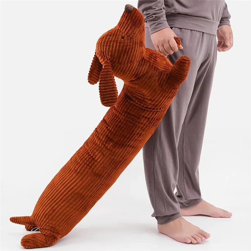 A74E-Soft Stuffed Dachshund Dog Plush Hug Pillow 50Cm Animal Throw Cushion For Home For Kids Gift For Sofa Decoration