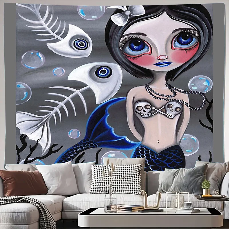 tapecaria-de-sereia-oceano-decoracao-de-parede-vida-marinha-decoracao-de-casa-costeira-tema-de-praia-estetica-decoracao-de-quarto-presente