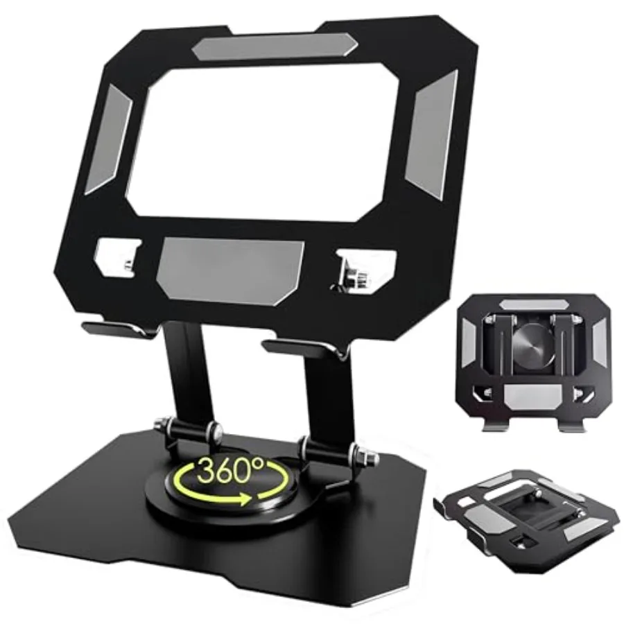 

Подставка для планшета iPad 360 ° Вращающаяся настольная подставка из углеродистой стали, регулируемая, складная, для iPad Pro, Air, Samsung, для 4 устройств