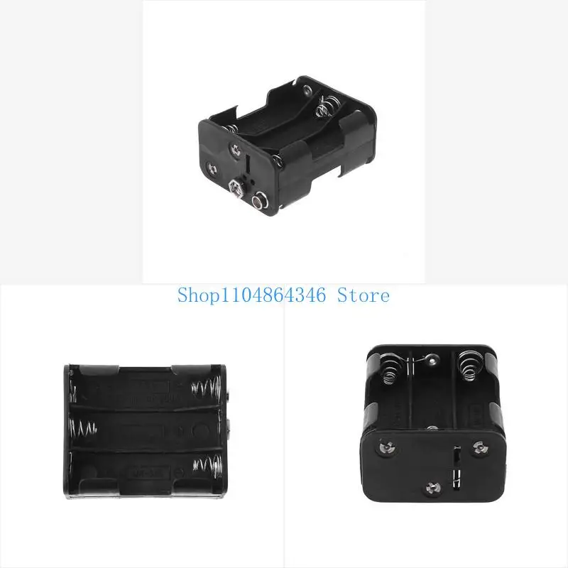 

5ASD 6x AA 1.5V Держатель батареи AA Аккумуляторные батареи черная пластиковая коробка для хранения для корпуса двойной слоев C