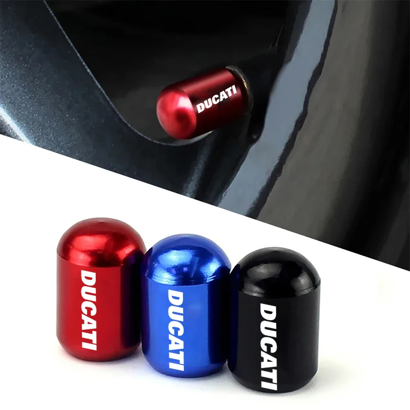 For DUCATI 1199 Multistrada 1200 796 696 Hypermotard Accessories Motorcycle  Air Port Stem Caps logo