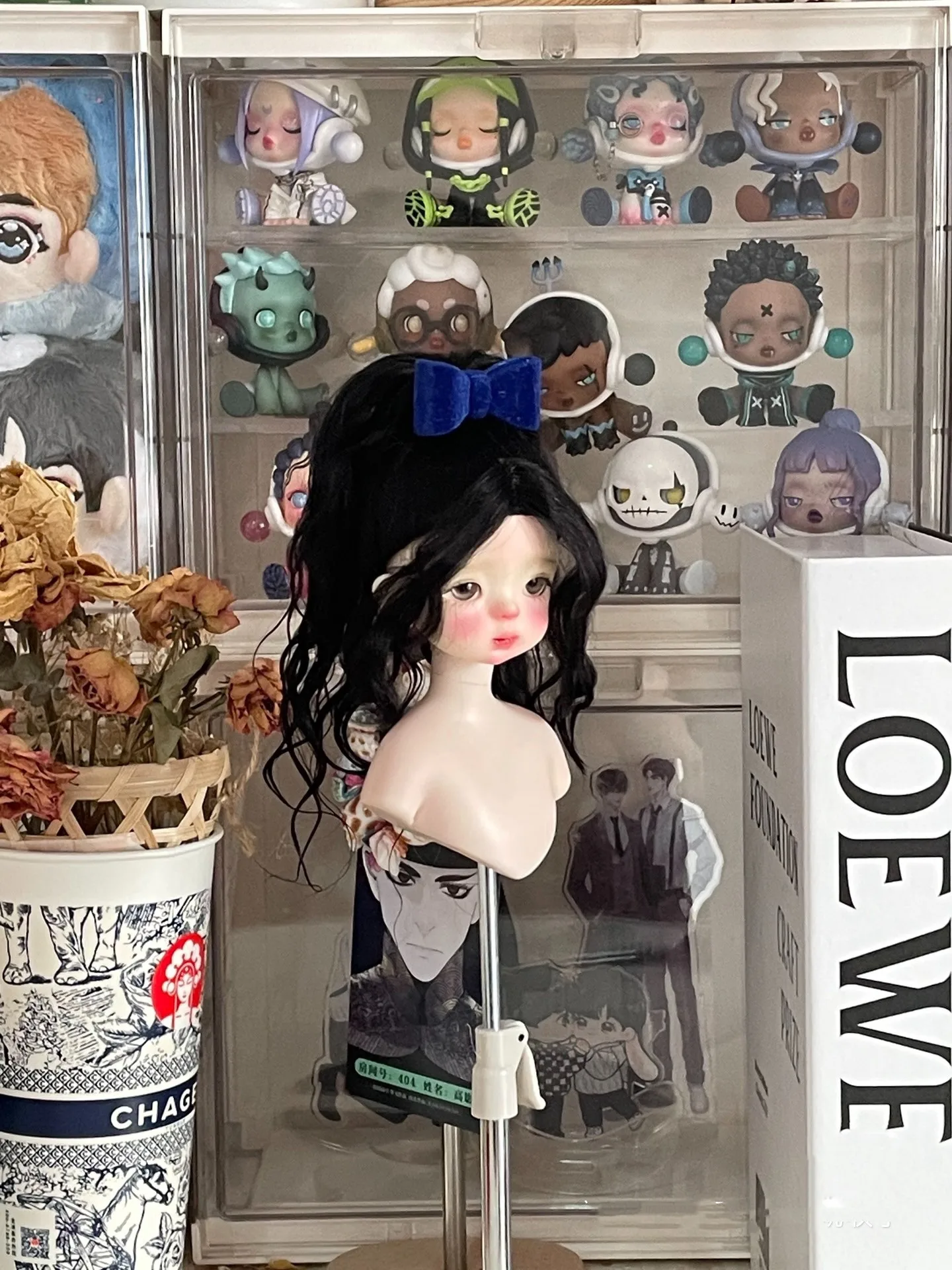 

Волосы для куклы, парик с высоким хвостом, 1/6 1/4 BJD, аксессуары для кукол, черный мохеровый парик с перекрестным швом, бесплатная доставка ​