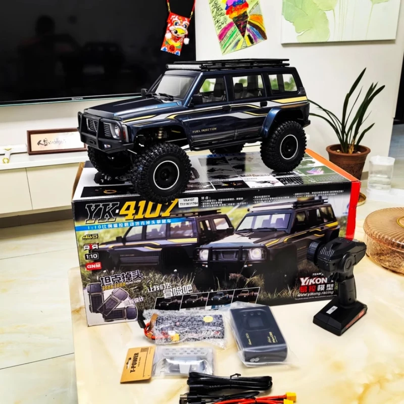 New Yk 4107 Pro 1/10 Simulation Rc Remote Control Brushless Four-Wheel Drive Differential Lock Climbing Car Off-Road Vehicle Toy