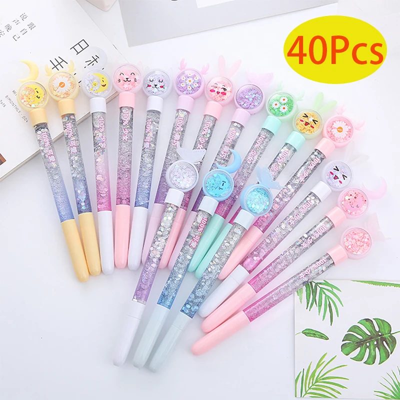 

40Pcs Cute Pens Kawaii Products School Supplies Cute Stationery Gel Pens kawaii Stationery