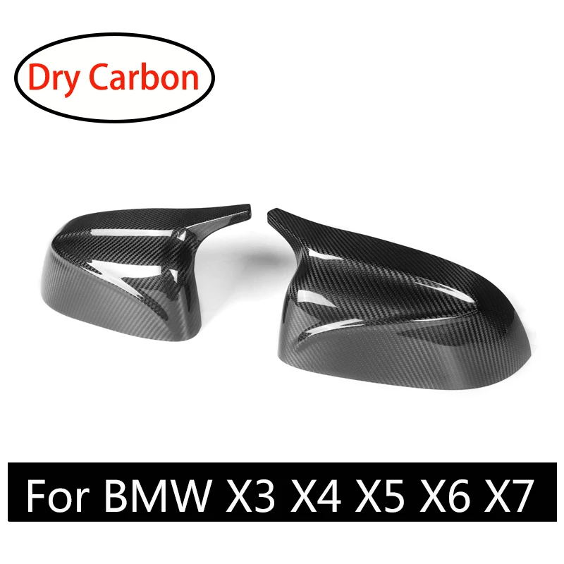 Dry Carbon Fiber Rearview Mirror Covers Caps Car Styling Replacement Shell For BMW X3 X4 X5 X6 X7 G01 G02 G05 G06 G07 G08